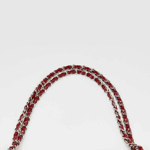 Chanel Red Quilted Patent Leather Classic Maxi Double Flap Bag - Picture 10 of 10